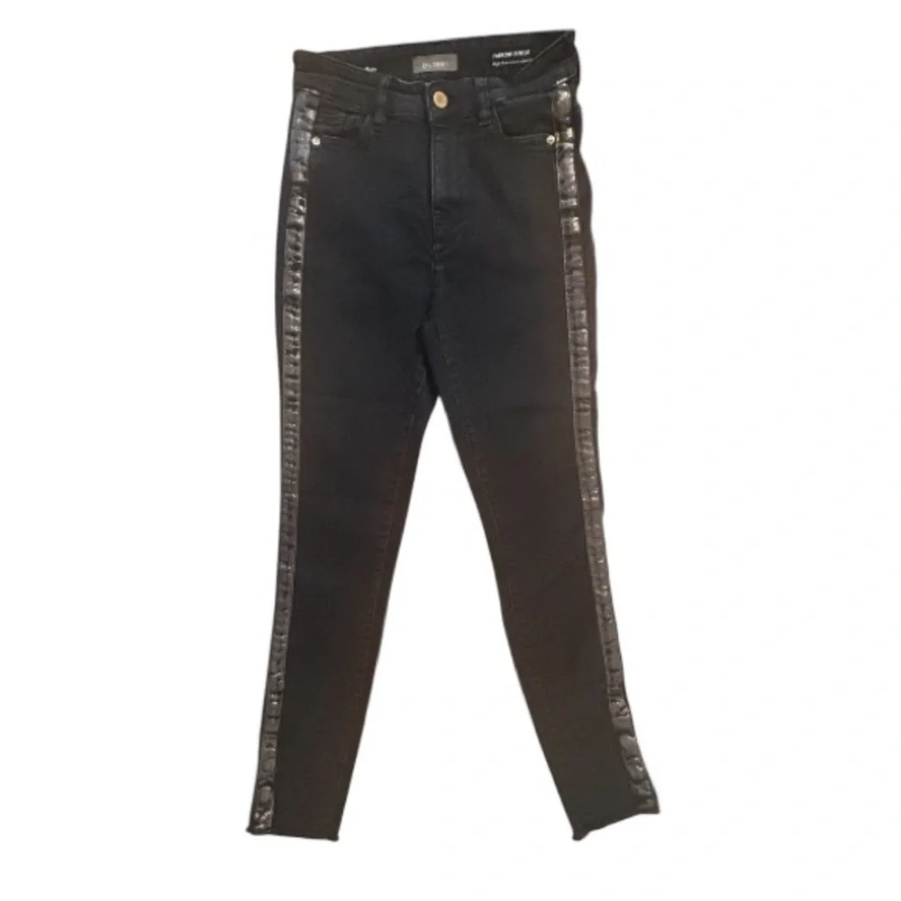 DL1961 Tuxedo Stripe Farrow Ankle Skinny Jean - Picture 3 of 5